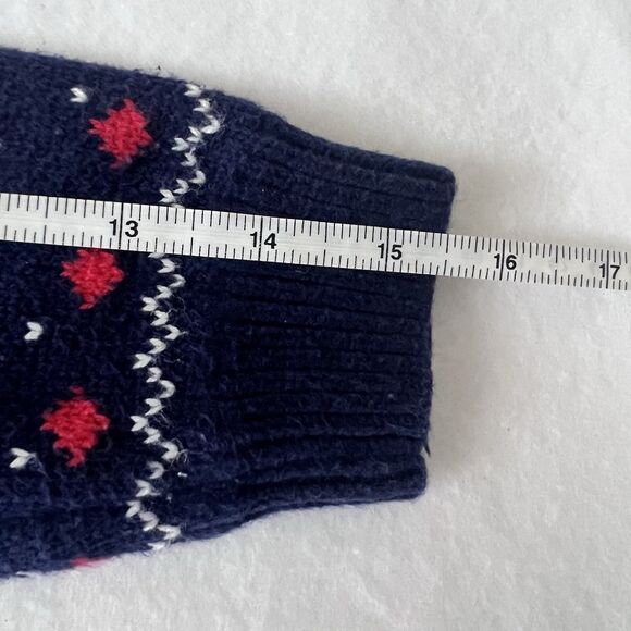 VTG Reindeer Fair-isle Holiday Navy Toddler 3T  Sweater Redodeco 100%Cotton - Picture 14 of 16